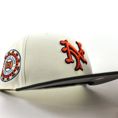 NEW YORK GIANTS 1942 All Star Game 59Fifty New Era Fitted Hat (Chrome White SeaWeed Green Gray Under Brim)