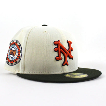 NEW YORK GIANTS 1942 All Star Game 59Fifty New Era Fitted Hat (Chrome White SeaWeed Green Gray Under Brim)