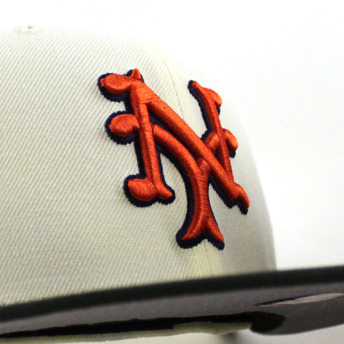 NEW YORK GIANTS 1942 All Star Game 59Fifty New Era Fitted Hat (Chrome White SeaWeed Green Gray Under Brim)