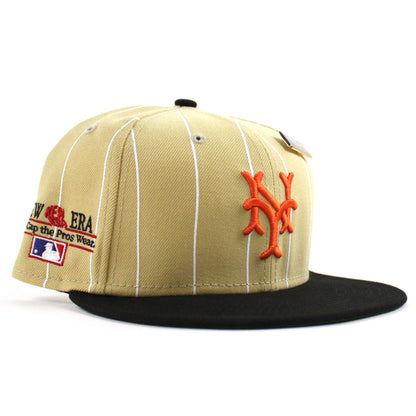 New York Giants New Era 59Fifty Fitted Hat (59FIFTY DAY - Vegas Gold Pinstripe)