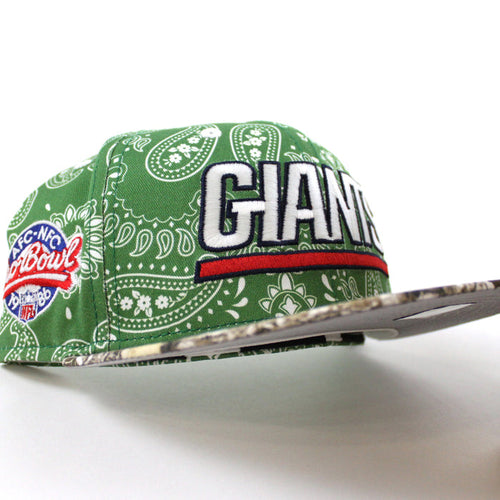 NEW YORK GIANTS PRO BOWL 1986 59Fifty New Era Fitted Hat (PAISLEY REAL TREE Gray Under Brim)