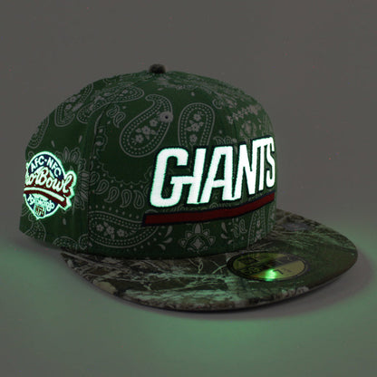 NEW YORK GIANTS PRO BOWL 1986 59Fifty New Era Fitted Hat (PAISLEY REAL TREE Gray Under Brim)