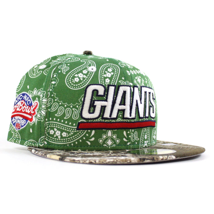 NEW YORK GIANTS PRO BOWL 1986 59Fifty New Era Fitted Hat (PAISLEY REAL TREE Gray Under Brim)