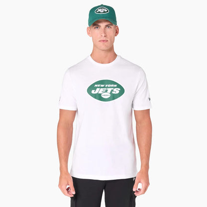 The Male model is wearing New York Jets NFL White T-Shirt 1