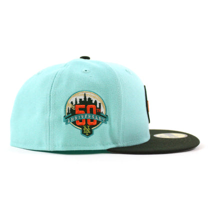 New York Mets 1962 METS 50TH ANNIVERSARY  New Era 59Fifty Fitted Hat (Blue Tint Seaweed Gray Under Brim)