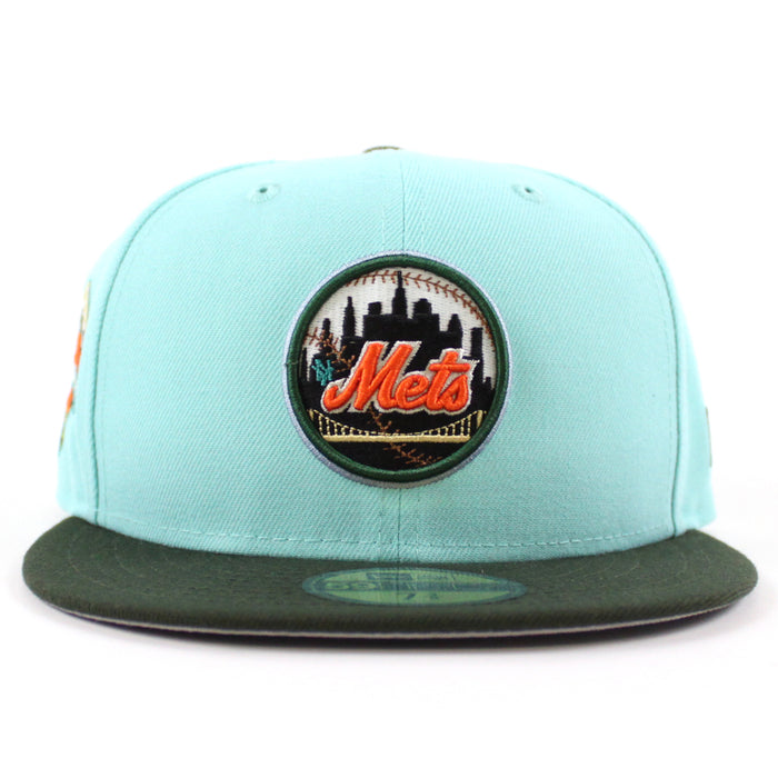 New York Mets 1962 METS 50TH ANNIVERSARY  New Era 59Fifty Fitted Hat (Blue Tint Seaweed Gray Under Brim)