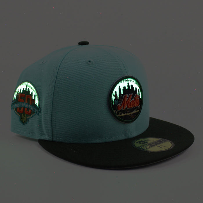 New York Mets 1962 METS 50TH ANNIVERSARY  New Era 59Fifty Fitted Hat (Blue Tint Seaweed Gray Under Brim)