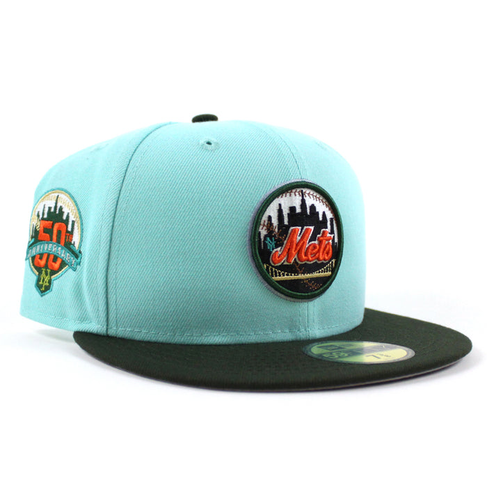 New York Mets 1962 METS 50TH ANNIVERSARY  New Era 59Fifty Fitted Hat (Blue Tint Seaweed Gray Under Brim)
