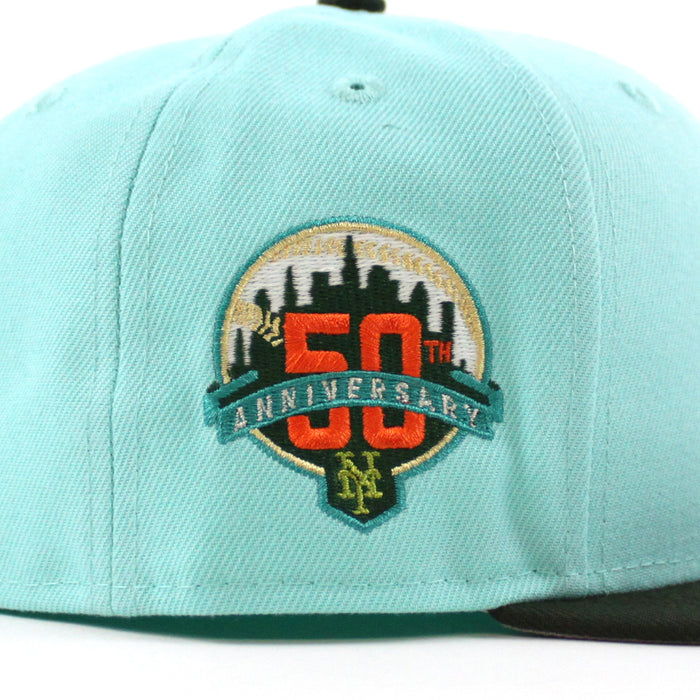 New York Mets 1962 METS 50TH ANNIVERSARY  New Era 59Fifty Fitted Hat (Blue Tint Seaweed Gray Under Brim)