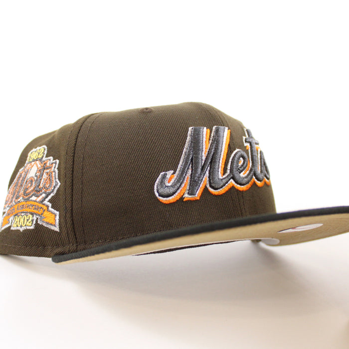 New York Mets 40TH ANNIVERSARY New Era 59Fifty Fitted Hat (Walnut Black Khaki Under Brim)