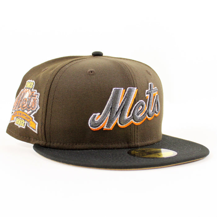 New York Mets 40TH ANNIVERSARY New Era 59Fifty Fitted Hat (Walnut Black Khaki Under Brim)