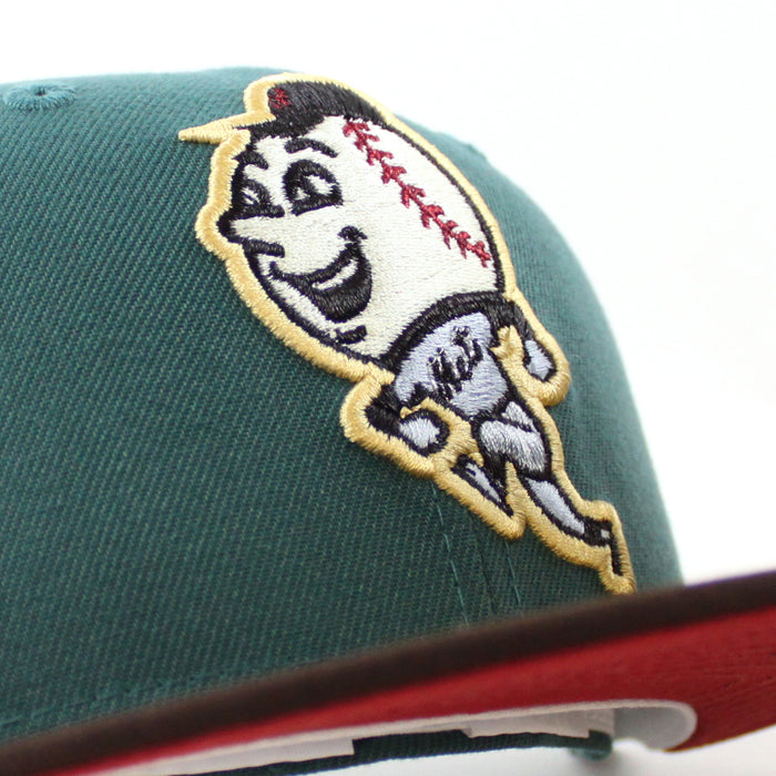 New York Mets Mets SidePatch New Era 59Fifty Fitted Hat (Needle Burnt Wood Pinot Red Under Brim)