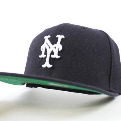 New York Mets New Era 59Fifty Fitted Hat (Navy Green Under Brim)