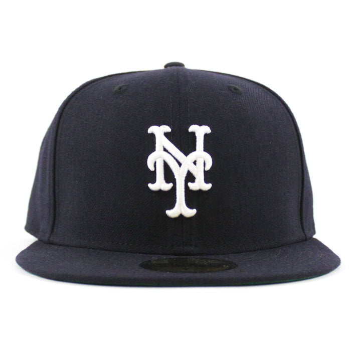 New York Mets New Era 59Fifty Fitted Hat (Navy Green Under Brim)