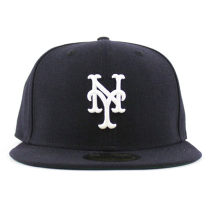 New York Mets New Era 59Fifty Fitted Hat (Navy Green Under Brim)