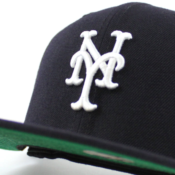New York Mets New Era 59Fifty Fitted Hat (Navy Green Under Brim)