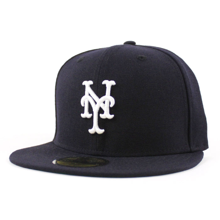 New York Mets New Era 59Fifty Fitted Hat (Navy Green Under Brim)