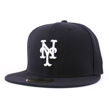 New York Mets New Era 59Fifty Fitted Hat (Navy Green Under Brim)