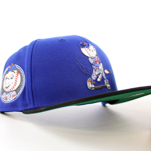 New York Mets Old Timers Day Patch New Era 59Fifty Fitted Hat (Blue Black Green Under Brim)