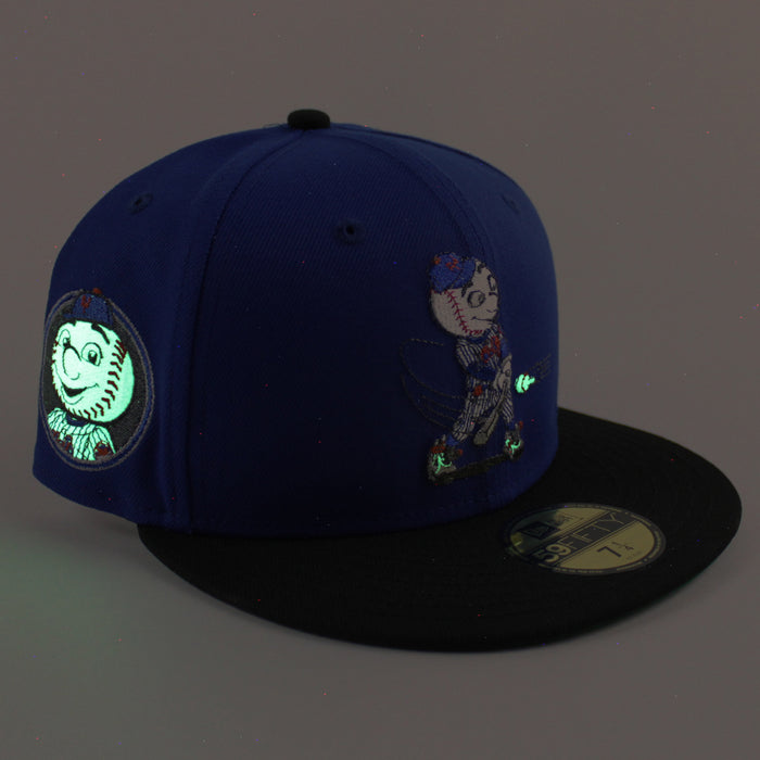 New York Mets Old Timers Day Patch New Era 59Fifty Fitted Hat (Blue Black Green Under Brim)