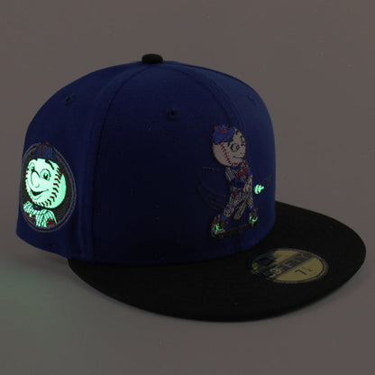 New York Mets Old Timers Day Patch New Era 59Fifty Fitted Hat (Blue Black Green Under Brim)