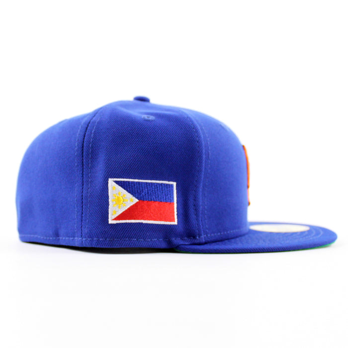 New York Mets PHILIPPINES Flag Patch New Era 59Fifty Fitted Hat (Royal Blue Green Under Brim)