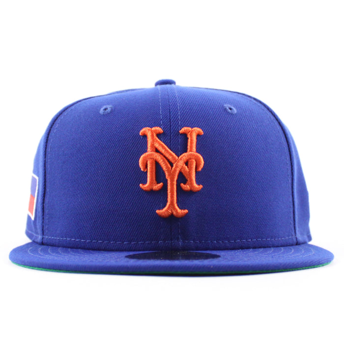 New York Mets PHILIPPINES Flag Patch New Era 59Fifty Fitted Hat (Royal Blue Green Under Brim)