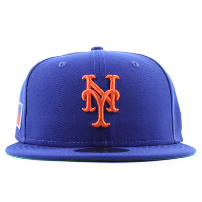 New York Mets PHILIPPINES Flag Patch New Era 59Fifty Fitted Hat (Royal Blue Green Under Brim)