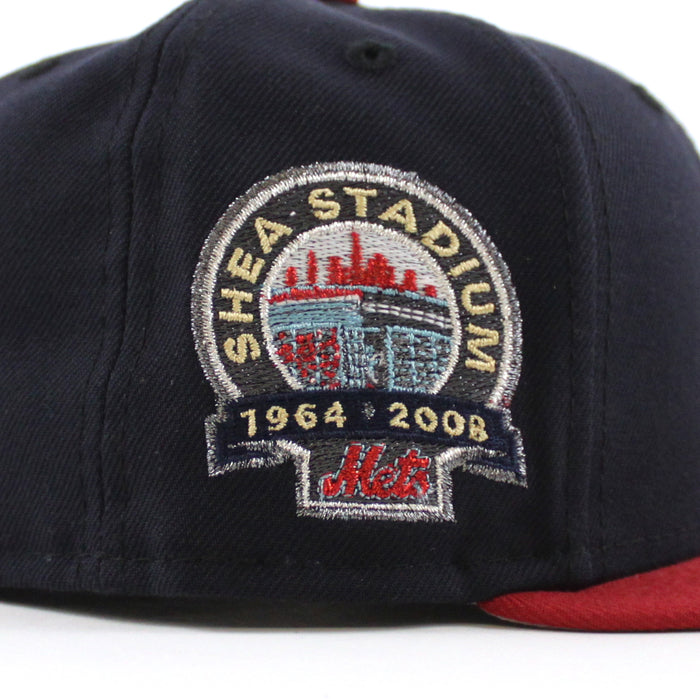 New York Mets Shea Stadium New Era 59Fifty Fitted Hat (Navy Pinot Gray Under Brim)