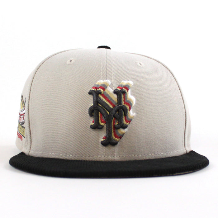 New York Mets Shea Stadium New Era 59Fifty Fitted Hat (Stone Corduroy Gray Under Brim)