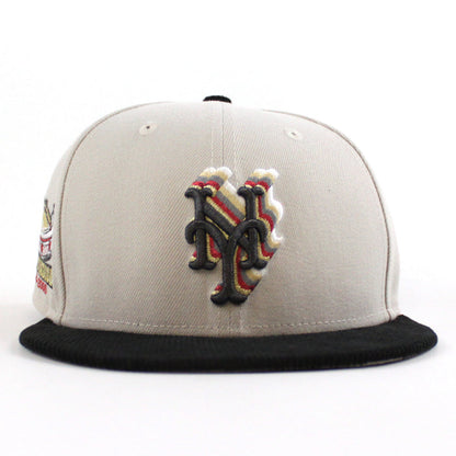 New York Mets Shea Stadium New Era 59Fifty Fitted Hat (Stone Corduroy Gray Under Brim)