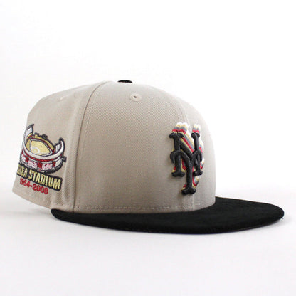 New York Mets Shea Stadium New Era 59Fifty Fitted Hat (Stone Corduroy Gray Under Brim)