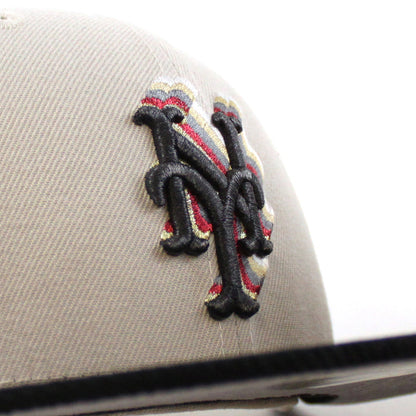 New York Mets Shea Stadium New Era 59Fifty Fitted Hat (Stone Corduroy Gray Under Brim)
