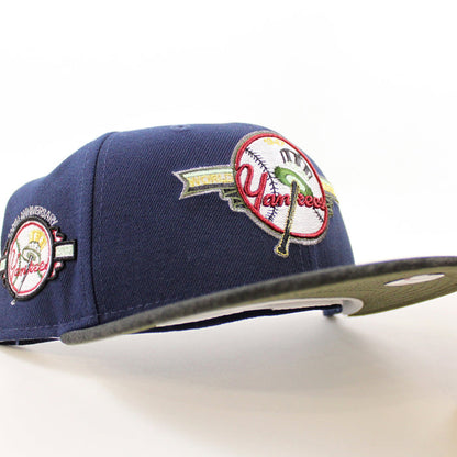 New York Yankees 1949 World Series 100TH ANNIVERSARY New Era 59Fifty Fitted Hat (OceanSide Black Olive Under Brim)