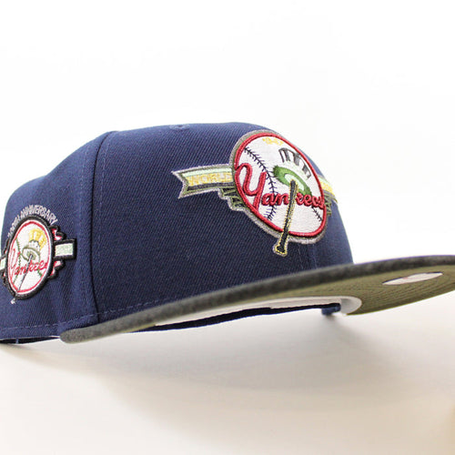 New York Yankees 1949 World Series 100TH ANNIVERSARY New Era 59Fifty Fitted Hat (OceanSide Black Olive Under Brim)