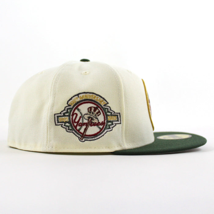New York Yankees 1949 World Series 100TH ANNIVERSARY New Era 59Fifty Fitted Hat (Chrome White Cilantro Green Gray Under Brim)