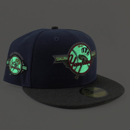 New York Yankees 1949 World Series 100TH ANNIVERSARY New Era 59Fifty Fitted Hat (OceanSide Black Olive Under Brim)