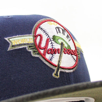 New York Yankees 1949 World Series 100TH ANNIVERSARY New Era 59Fifty Fitted Hat (OceanSide Black Olive Under Brim)