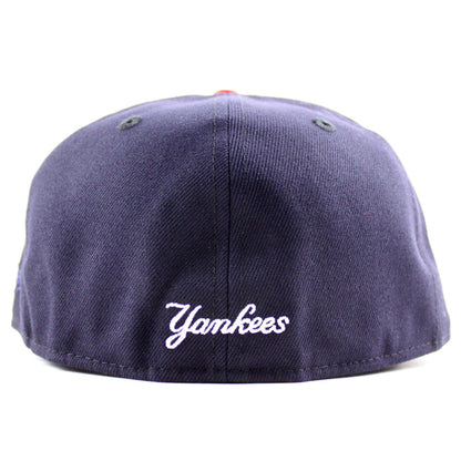New York Yankees 1999 World Series New Era 59Fifty Fitted Hat (Navy Scarlet Red Green Under Brim)