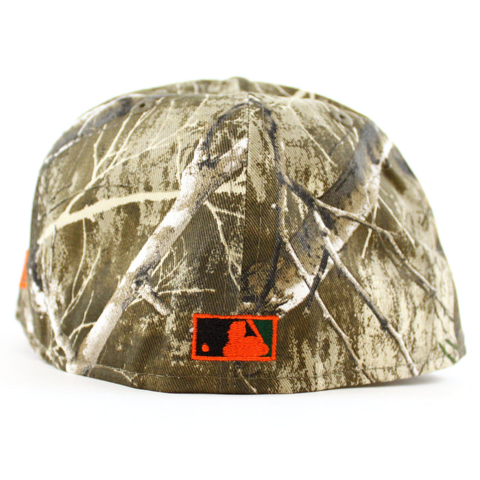 New York Yankees 2000 Subway Series New Era 59Fifty Fitted Hat (RealTree Camo WoodLand Camo Orange Under Brim)
