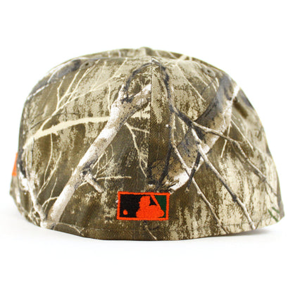 New York Yankees 2000 Subway Series New Era 59Fifty Fitted Hat (RealTree Camo WoodLand Camo Orange Under Brim)