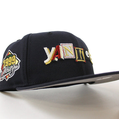 New York Yankees Death Note 1999 World Series New Era 59Fifty Fitted Hat (Navy Gray Under Brim)