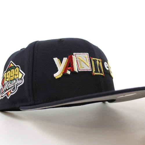 New York Yankees Death Note 1999 World Series New Era 59Fifty Fitted Hat (Navy Gray Under Brim)