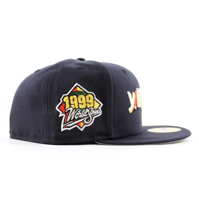 New York Yankees Death Note 1999 World Series New Era 59Fifty Fitted Hat (Navy Gray Under Brim)