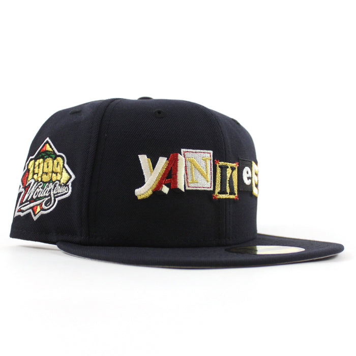 New York Yankees Death Note 1999 World Series New Era 59Fifty Fitted Hat (Navy Gray Under Brim)