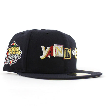 New York Yankees Death Note 1999 World Series New Era 59Fifty Fitted Hat (Navy Gray Under Brim)