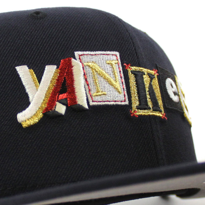 New York Yankees Death Note 1999 World Series New Era 59Fifty Fitted Hat (Navy Gray Under Brim)