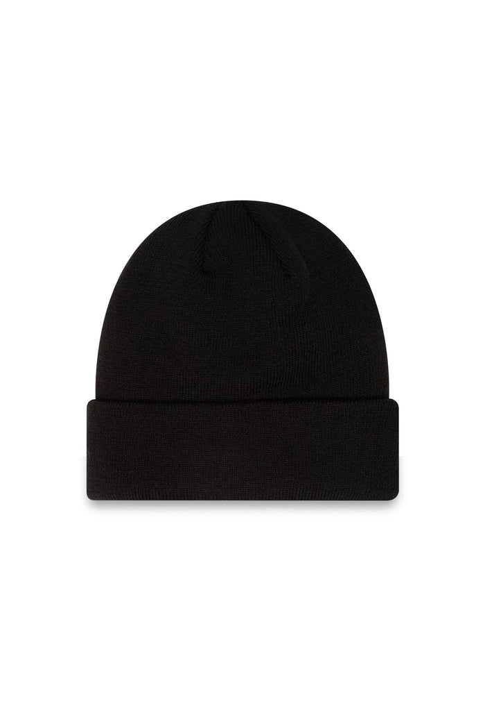 This is a New York Yankees Essential All Black Cuff Beanie Hat 2