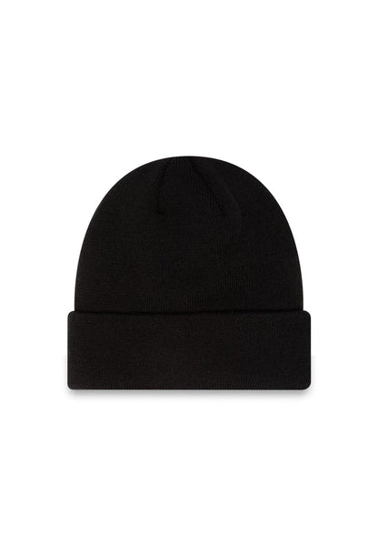 This is a New York Yankees Essential All Black Cuff Beanie Hat 2