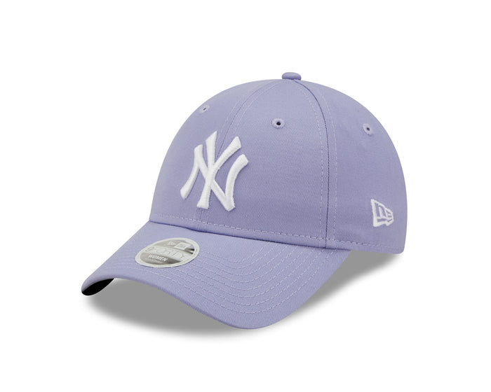 This is a New York Yankees League Essentials Womens Lilac 9FORTY Adjustable Cap 1